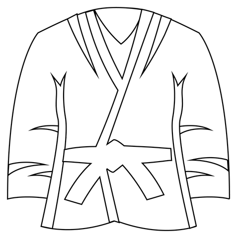 Martial Arts Uniform Coloring Page